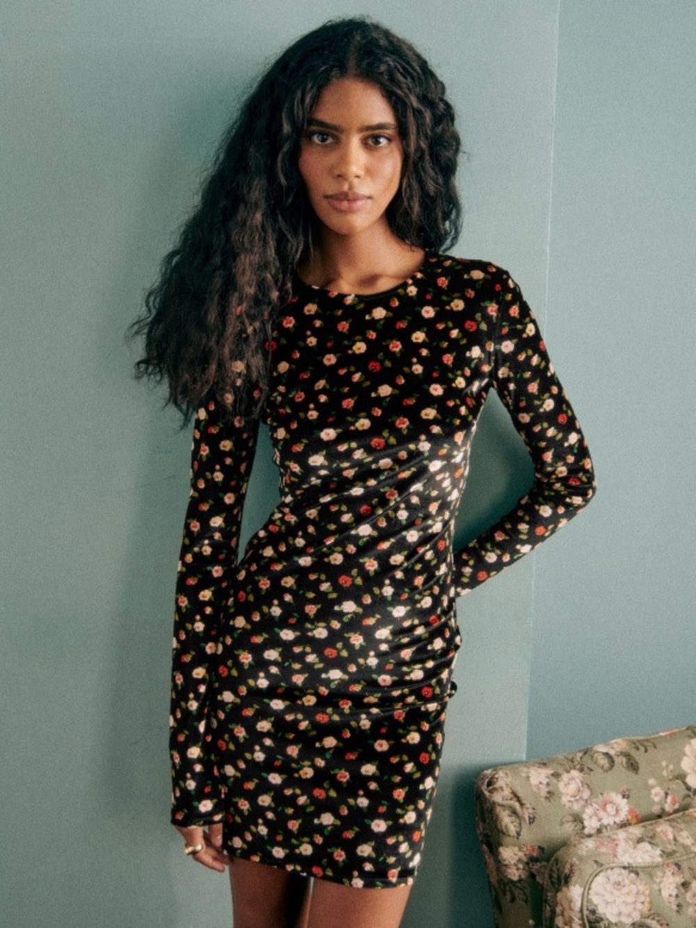 Sezane Hildana Dress Small Roses size 6